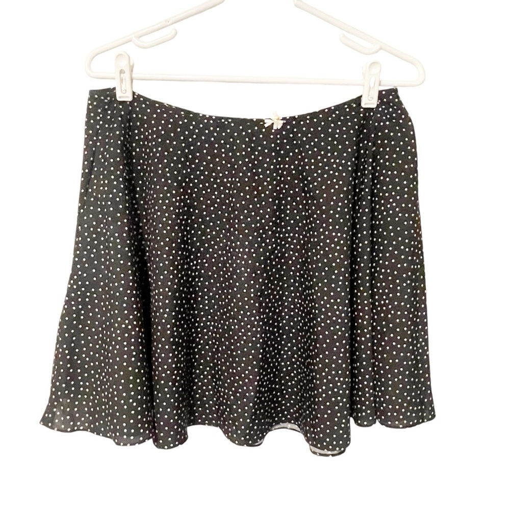 Solid & Striped Womens Size Large Polka Dotted Circle Skirt Swing Black NEW